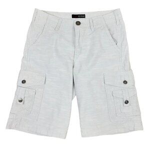 Guess Men's Light Gray Silver Cargo Shorts Size 31